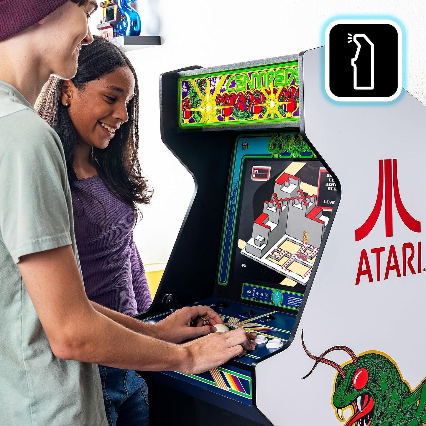 Atari Centipede Ultra Series arcade machine with 17-inch screen and classic trackball controls