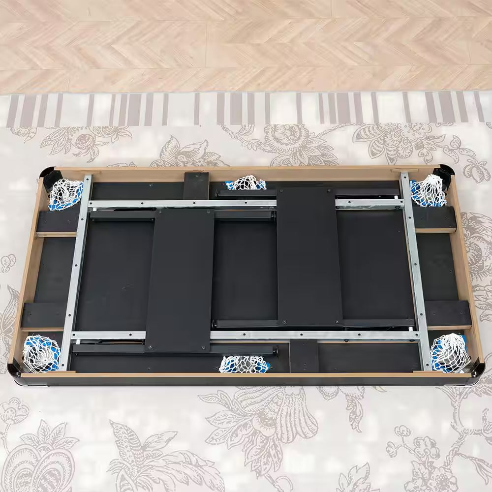 65.75-inch green portable foldable pool table with billiards accessory set