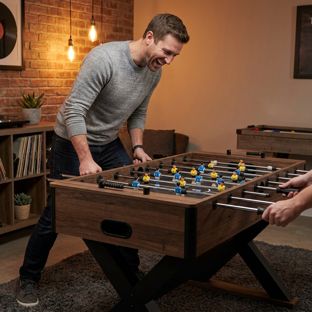 3-In-1 Combo Game Table Set, 54 In. Air Hockey Table, Multi Combination Table with Air Hockey, Ping Pong, Foosball — Lifestyle