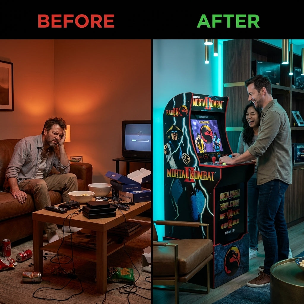 Arcade1Up Mortal Kombat Classic SE Arcade Machine — Before & After