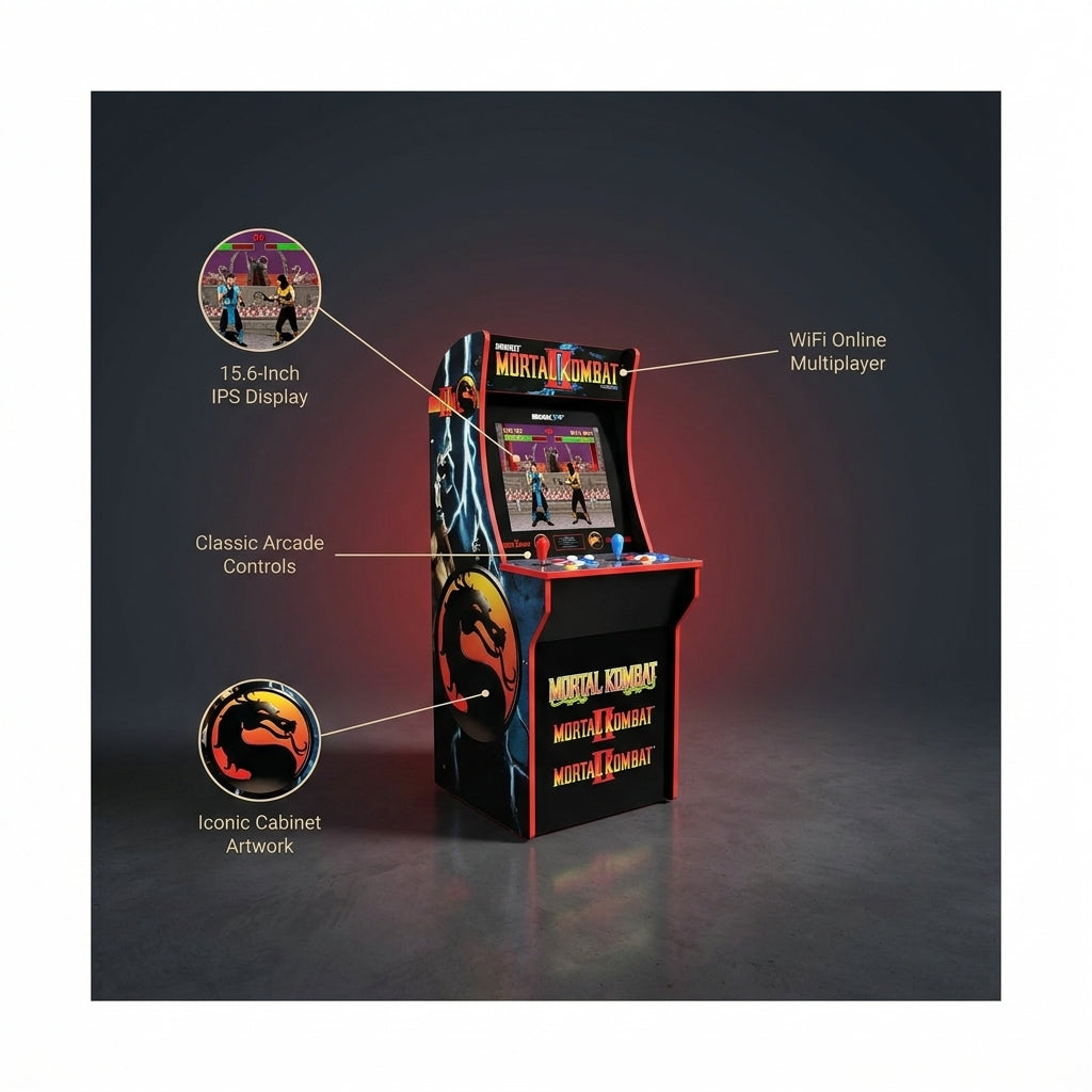 Arcade1Up Mortal Kombat Classic SE Arcade Machine — infographic