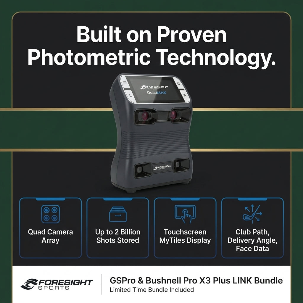 Golf Launch Monitor Built to Maximize Performance, Four-Camera Photometric Technology, Touchscreen Display — Results & Stats