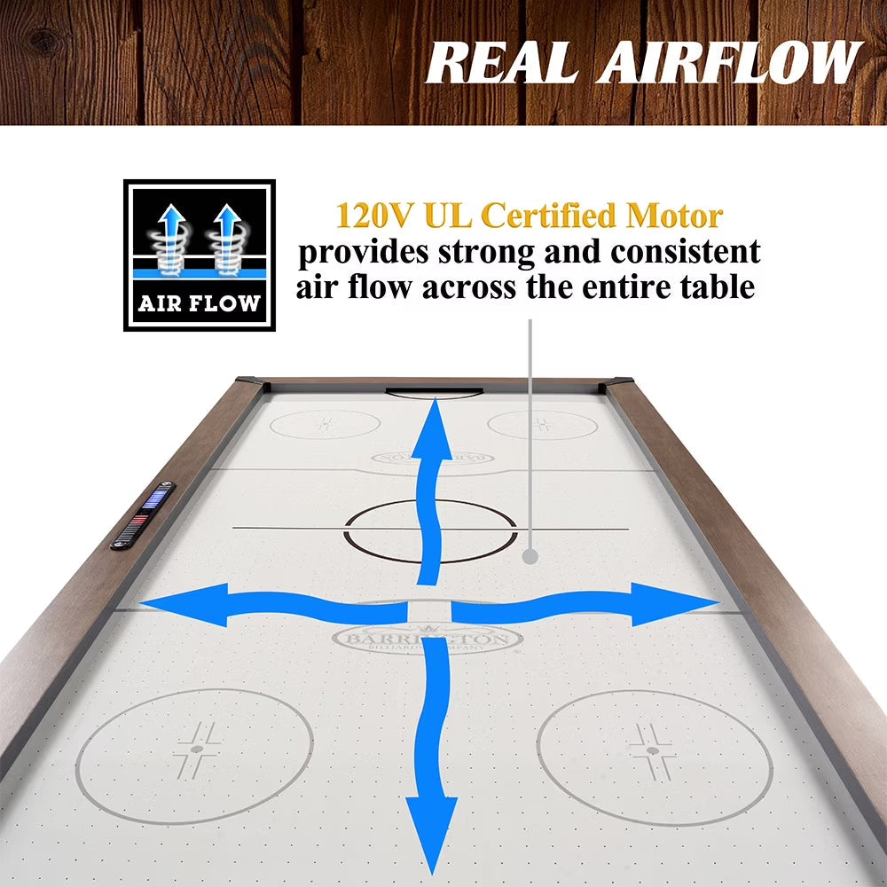 Barrington 7-foot urban air hockey table with electronic scoring and faux concrete legs