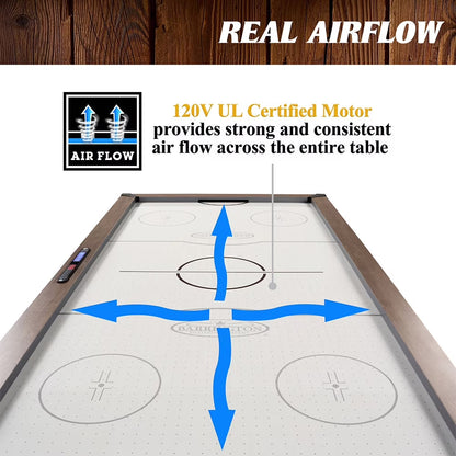 Barrington 7-foot urban air hockey table with electronic scoring and faux concrete legs